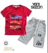 Triliya Pamuklu Unisex Çocuk Kapri Takımı (Cepli & Kordonlu, 3-12 Yaş) TRL-52 - 4