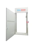 PVC Kapaklı Kombi Dolabı Demonte 110cm Önden & Yandan Baca Çıkışlı - 4