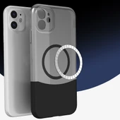 iPhone 11 Kablosuz Şarj Destekli Kılıf Mıknatıslı Duble Kapak thumbnail 3