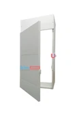 PVC Kapaklı Kombi Dolabı Demonte 110cm Önden & Yandan Baca Çıkışlı - 3