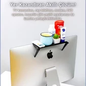 Polham 22x11 CM TV Üstü Kumanda, Modem, TV Kutusu Rafı, Monitör, Notebook Uyumlu Düzenleme Rafı - 2