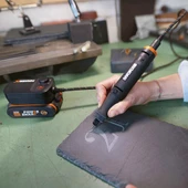 WORX WX739.9 MAKERX 20Volt Kömürsüz Profesyonel Gravür Makinesi + 19 Aksesuar (Akü Dahil Değildir) - 8