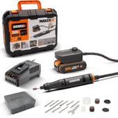 WORX WX739 MAKERX 20Volt 2.0Ah. Kömürsüz Profesyonel Kalem Tipi Devir Ayarlı Gravür Seti + 34 Parça aksesuar thumbnail 6