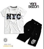 Triliya Pamuklu Unisex Çocuk Kapri Takımı (Cepli & Kordonlu, 3-12 Yaş) TRL-53 - 3