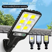 Solar LED Duvar Lambası - 3 Modlu - 616C - Siyah - 8