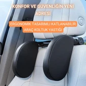 Polham Ultra Konforlu Araç İçi Ön ve Arka Koltuklara Uyumlu Yastık, Ergonumik Katlanabilir Araç Koltuk Yastığı - 2