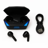 G20 Profesyonel Kablosuz RGB Işıklı Oyuncu Kulaklığı Bluetooth 5.3 Kulakiçi Siyah Renk Çift Mikrofonlu Su ve Toz Geçirmez Özel LED Işıklı Tasarım - 6