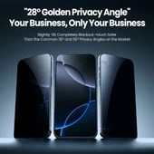 iPhone 16 Plus için Gizlilik Koruyucu Temperli Cam Ekran Koruyucu - 4