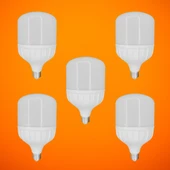 Chn 5'li Paket 40w Büyük Boy 6500K Beyaz Işık E27 Led Tasarruflu Ampül - 3