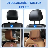 Polham Ultra Konforlu Araç İçi Ön ve Arka Koltuklara Uyumlu Yastık, Ergonumik Katlanabilir Araç Koltuk Yastığı - 5