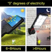 Solar LED Duvar Lambası - 3 Modlu - 616C - Siyah - 10