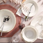 Tulu Yonca Gold File 24 Parça Yemek Takımı - 1