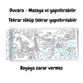 Carioca 4'lü Boyama seti + Lino Yapışkanlı Boyama Kağıdı 200x30 cm Anımal Paradıse - 3
