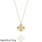 Özel Tasarım Kartanesi Çok Şık 14 Ayar Altın Kolye thumbnail 3