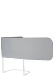 Wellgro Katlanır Yatak Bariyeri, 150x75 cm Çocuk Yatak Korkuluğu Düz Gri Desensiz - 5