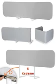 Wellgro Katlanır Yatak Bariyeri, 150x75 cm Çocuk Yatak Korkuluğu Düz Gri Desensiz - 1