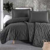 Clasy Microfiber Nakışlı Çift Kişilik Yatak Örtüsü Seti Aspendos - 7