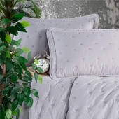Clasy Microfiber Nakışlı Çift Kişilik Yatak Örtüsü Seti Aspendos - 12