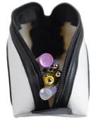 Yuga Rugan Deri Kalemlik Siyah Beyaz - 5