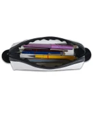 Yuga Rugan Deri Kalemlik Siyah Beyaz - 4