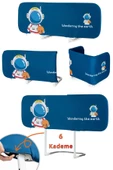 Wellgro Katlanır Yatak Bariyeri, 150x75 cm Çocuk Yatak Korkuluğu Mavi - 1