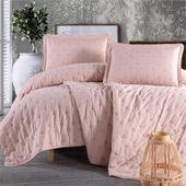 Clasy Microfiber Nakışlı Çift Kişilik Yatak Örtüsü Seti Aspendos - 4