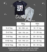 Triliya Pamuklu Unisex Çocuk Kapri Takımı (Cepli & Kordonlu, 3-12 Yaş) TRL-37 - 8