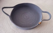 DEKORATİF TEPSİ SEPET 28CM GRİ BANYOÖRME DÜZENLEYİCİ ORGANİZER MUTFAK - 1