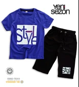 Triliya Pamuklu Unisex Çocuk Kapri Takımı (Cepli & Kordonlu, 3-12 Yaş) TRL-37 - 1