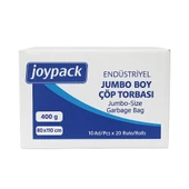 80x110 Jumbo Boy Çöp Poşeti  Siyah  Kalın ve Dayanıklı  20 Rulo  200 lü Paket thumbnail 2