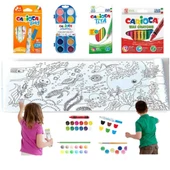 Carioca 4'lü Boyama Seti +Lino Yapışkanlı Boyama Kağıdı 200x30 cm Sea World - 1