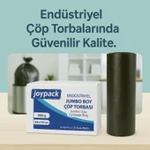 80x110 Jumbo Boy Çöp Poşeti  Siyah  Kalın ve Dayanıklı  20 Rulo  200 lü Paket thumbnail 3