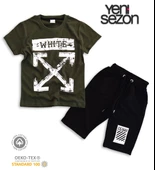 Triliya Pamuklu Unisex Çocuk Kapri Takımı (Cepli & Kordonlu, 3-12 Yaş) TRL-56 - 3