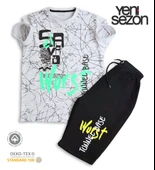 Triliya Pamuklu Unisex Çocuk Kapri Takımı (Cepli & Kordonlu, 3-12 Yaş) TRL-57 - 1