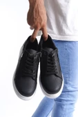 Bağcıklı ve Fermuarlı Cilt Erkek Günlük Sneaker Ayakkabı - 4