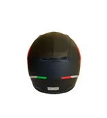 Jiekai Yarım Açık Güneş Vizörlü Kask Mat Siyah (Kırmızı-Beyaz-Yeşil) M Beden - 3