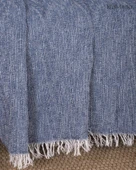 Çok Amaçlı Pamuklu Kaliteli Sık Dokuma 175X215 Cm Kaymaz Koltuk Kanepe Örtüsü (Lacivert) thumbnail 3