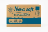 Neva Soft Z Katlama Kağıt Havlu  2 Katlı - 100X12 Paket  %100 Selüloz  Endüstriyel Kullanım - 1