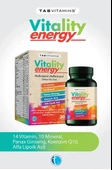 TABVITAMINS VITALITY ENERGY TABLET, MULTİVİTAMİN VE MULTİMİNERAL İÇEREN TAKVİYE EDİCİ GIDA 30 tablet thumbnail 1