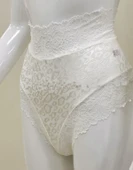 ASM1309 Kadın Back Raund Ekru Dantel Külot - 4