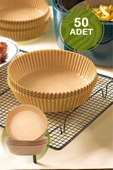Mithra Life 50 Adet Hava Fritözü Airfryer Pişirme Kağıdı Kalıbı MIT1170 thumbnail 1