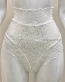 ASM1309 Kadın Back Raund Ekru Dantel Külot - 3