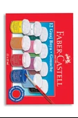 Alex Schoeller Çok Amaçlı Sanatsal Blok 35x50 200 gr 15 Yaprak Faber 12 Renk 20 ml Guaj Boya Plastik Spatula Fırça - 5