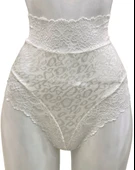 ASM1309 Kadın Back Raund Ekru Dantel Külot - 2
