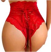 ASM1308 Kadın Back Raund Kırmızı Dantel Külot - 1