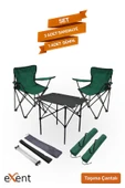 Exent 2 adet Rejisör ve 50x70 Kamp Masası SET-Lacivert--Kamp, Piknik masa sandalye seti 2+1 - 1