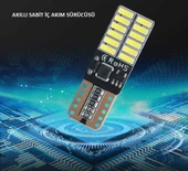 100 Adet T10 Led 12-24 Volt Park Plaka Tavan Ampulü 24 Ledli Beyaz - 5