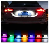 2 Adet T10 Led 12-24 Volt Park Plaka Tavan Ampulü 24 Ledli Turuncu thumbnail 4