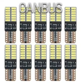 10 Adet T10 Led 12-24 Volt Park Plaka Tavan Ampulü 24 Ledli Beyaz thumbnail 1