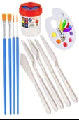 Alex Schoeller Çok Amaçlı Sanatsal Blok 35x50 200 gr 15 Yaprak Fanart 12 Renk 12 ml Yağlı Boya Plastik Spatula Fırça - 4